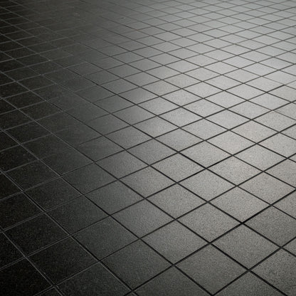 2x2 Dimensions Mosaic Concrete-Look Matte Smooth Porcelain Tile Jet Black