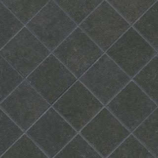 Jet Black - 2x2 Dimensions Mosaic Concrete-Look Matte Smooth Porcelain Tile