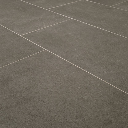 12x24 Dimensions Concrete-Look Matte Smooth Porcelain Tile Charcoal Black