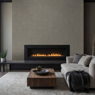 Charcoal Black - 12x24 Dimensions Concrete-Look Matte Smooth Porcelain Tile