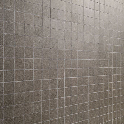 2x2 Dimensions Mosaic Concrete-Look Matte Smooth Porcelain Tile Charcoal Black