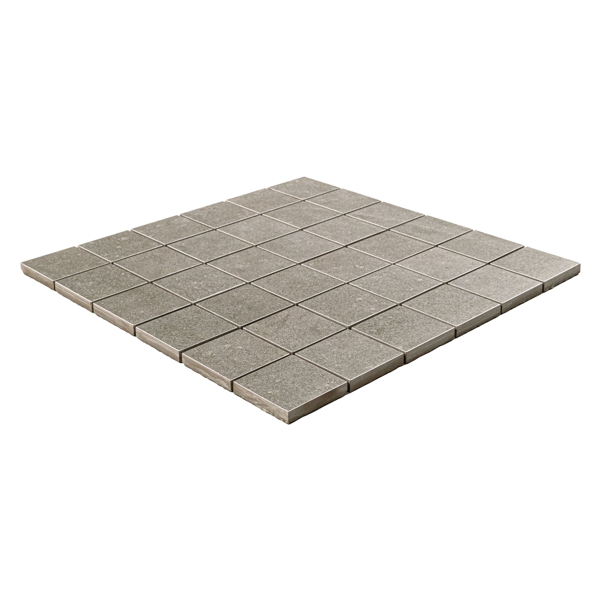 2x2 Dimensions Mosaic Concrete-Look Matte Smooth Porcelain Tile Charcoal Black