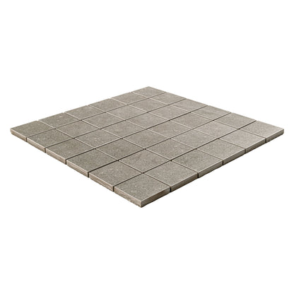 2x2 Dimensions Mosaic Concrete-Look Matte Smooth Porcelain Tile Charcoal Black