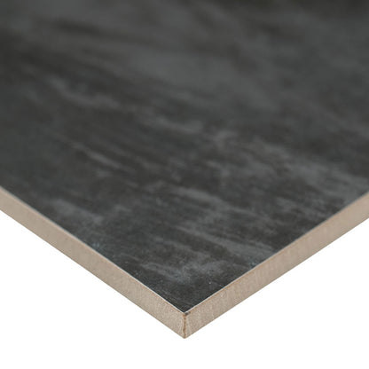 12x24 Durban Stone-Look Matte Textured Porcelain Tile Charcoal Black
