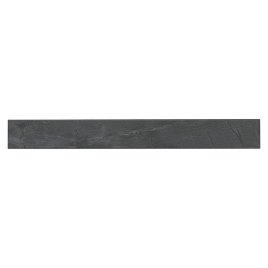 White Gray - 3x24 Durban Stone-Look Matte Textured Porcelain Bullnose Tile