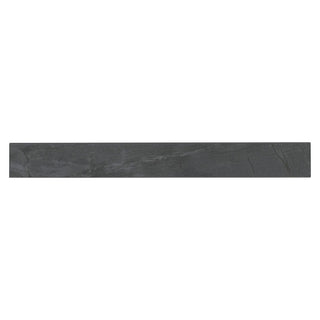 White Gray - 3x24 Durban Stone-Look Matte Textured Porcelain Bullnose Tile