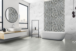 White Gray - 12x24 Durban Stone-Look Matte Textured Porcelain Tile