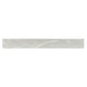 3x24 Durban Bullnose Stone-Look Polished Textured Porcelain Tile White Gray