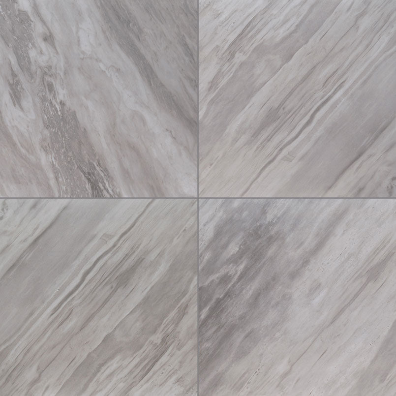 32x32 Eden Stone-Look Polished Textured Porcelain Tile Taupe Grey