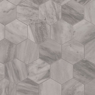 3x3 Eden Hexagon Mosaic Stone-Look Matte Smooth Porcelain Tile