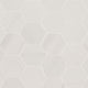 3X3 Eden Hexagon Light Veining Mosaic Marble-Look Matte Smooth Porcelain Tile Soft Ivory