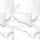 12x24 Eden Intense Veining Marble-Look Polished Smooth Porcelain Tile White Gray