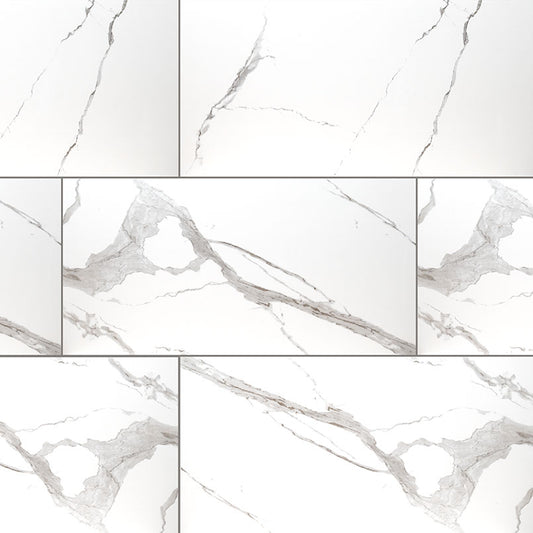 12x24 Eden Intense Veining Marble-Look Polished Smooth Porcelain Tile