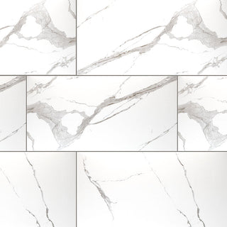 12x24 Eden Intense Veining Marble-Look Matte Smooth Porcelain Tile