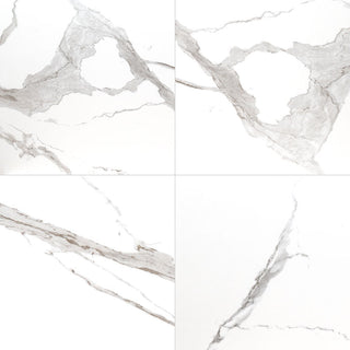 24x24 Eden Intense Veining Marble-Look Matte Smooth Porcelain Tile