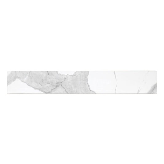 4x24 Eden Intense Veining Bullnose Marble-Look Polished Smooth Porcelain Tile