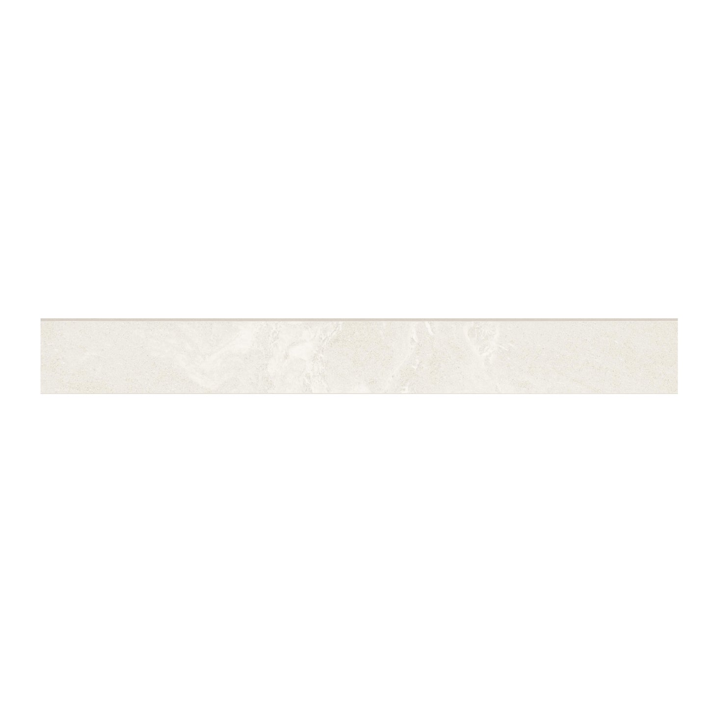3x24 Elbe Bullnose Stone-Look Lapato Textured Porcelain Tile Light Beige