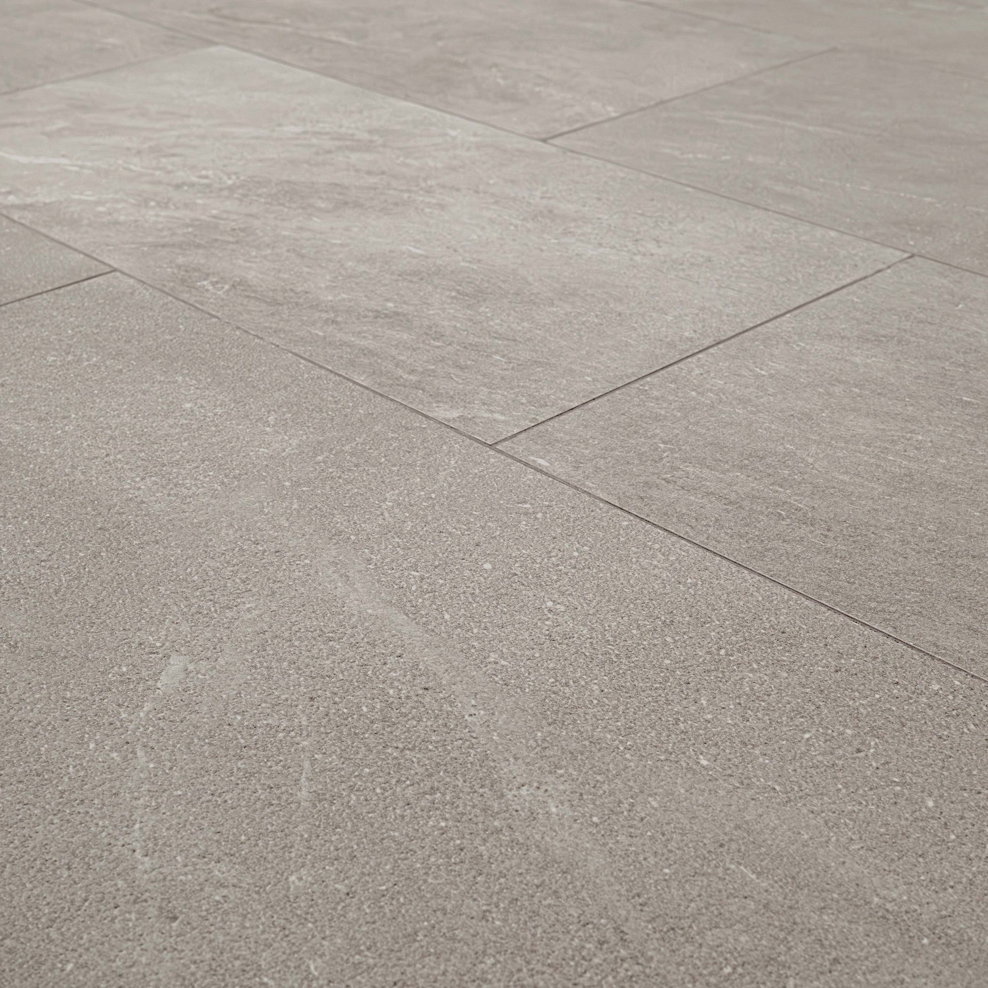 12x24 Elbe Stone-Look Lapato Textured Porcelain Tile Warm Gray