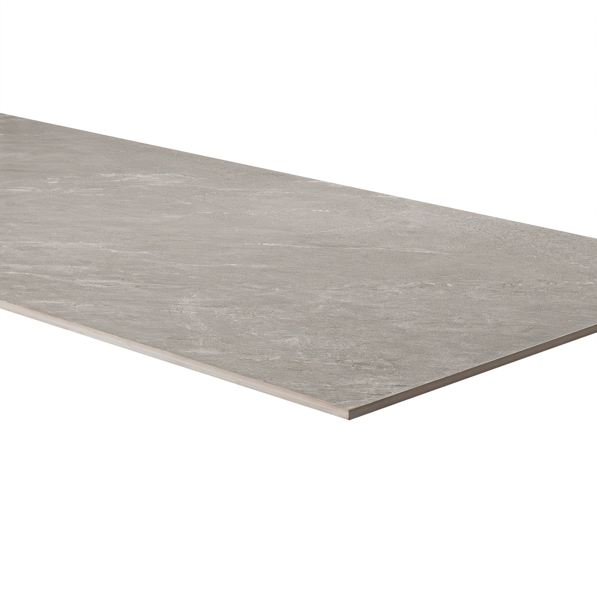 24x48 Elbe Stone-Look Lapato Textured Porcelain Tile Warm Gray