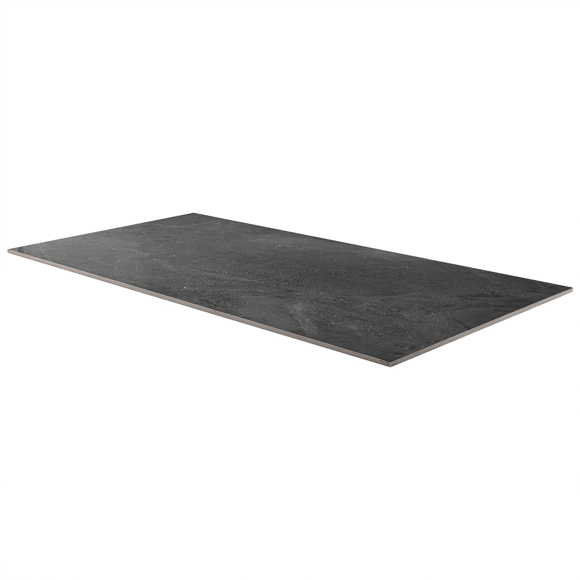 12x24 Elbe Stone-Look Lapato Textured Ceramic Tile Charcoal Black