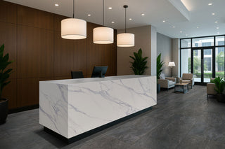 Charcoal Black - 24x48 Elbe Stone-Look Lapato Textured Ceramic Tile