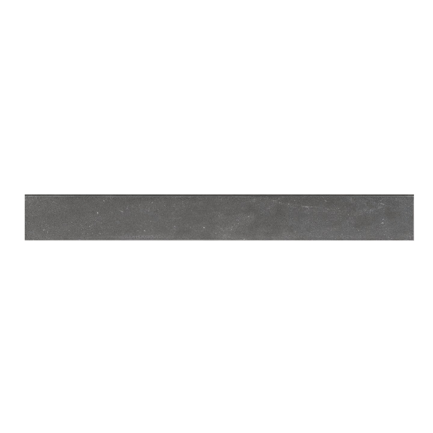3x24 Elbe Bullnose Stone-Look Lapato Textured Ceramic Tile Charcoal Black