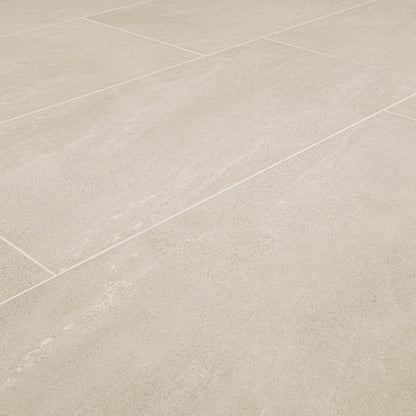 12x24 Elbe Stone-Look Lapato Textured Porcelain Tile Beige Sand