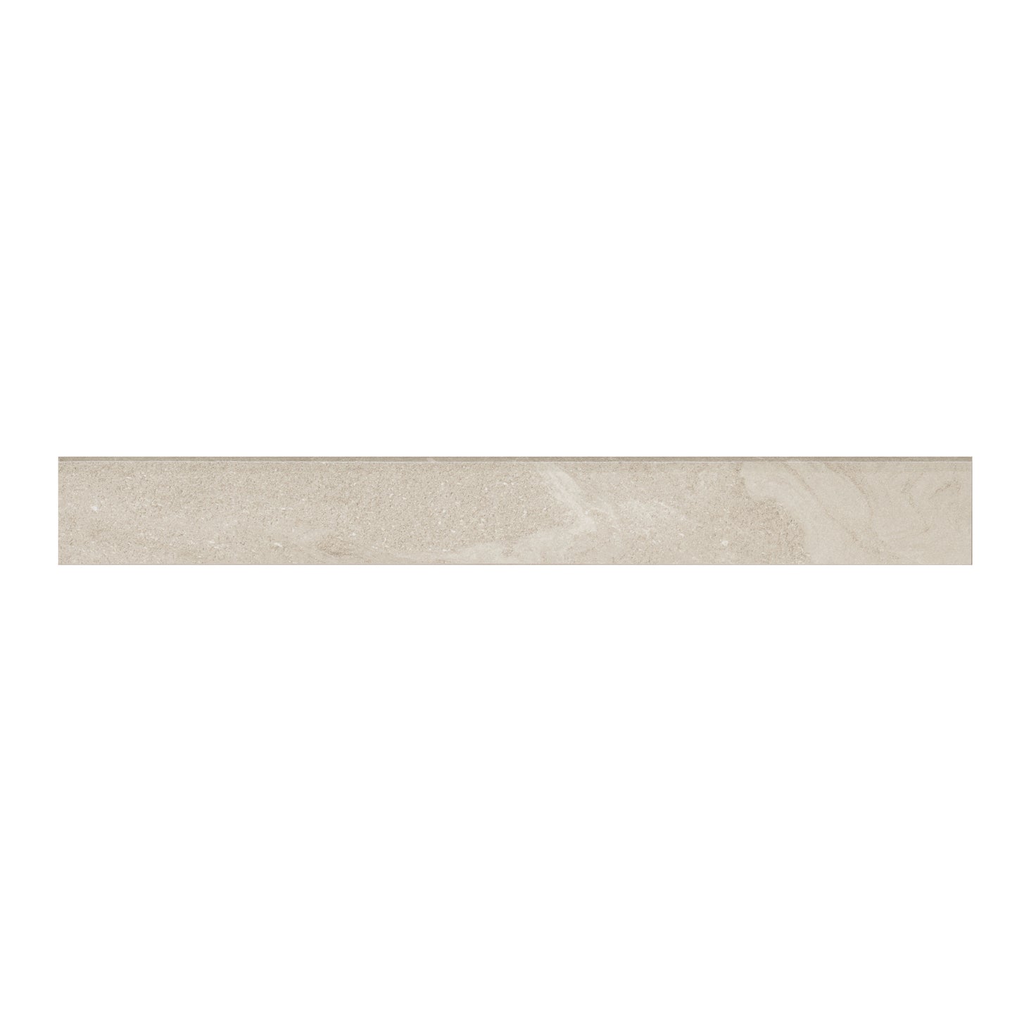 3x24 Elbe Bullnose Stone-Look Lapato Textured Porcelain Tile Beige Sand