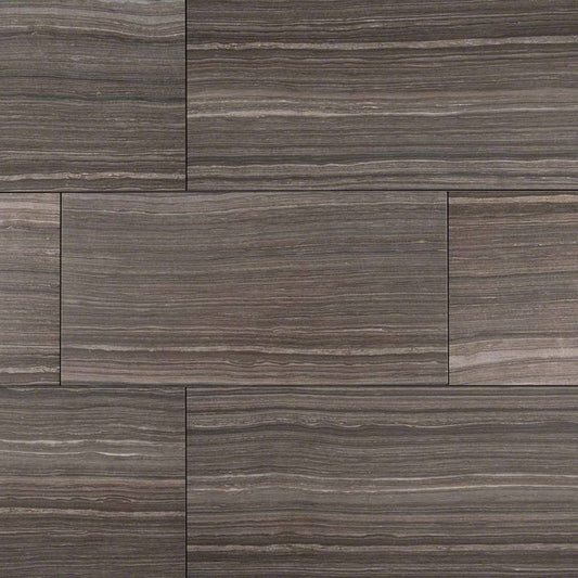 12x24 Eramosa Wood-Look Matte Smooth Porcelain Tile Mocha Brown