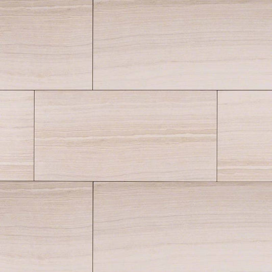 12x24 Eramosa Wood-Look Matte Smooth Porcelain Tile Cream Ivory