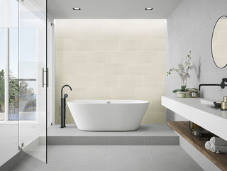 Beige - 12x24 Focus Solid-Color Matte Textured Porcelain Tile
