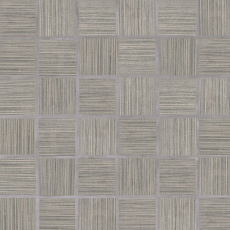 2x2 Focus Mosaic Solid-Color Matte Smooth Porcelain Tile Gray Brown