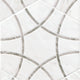 11x13 Geoglam Hexagon Circle Patterned Marble-Look Matte Smooth Porcelain Tile White Gray