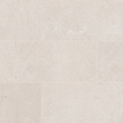 24x48 Girona Stone-Look Lapato Smooth Porcelain Tile White Warm