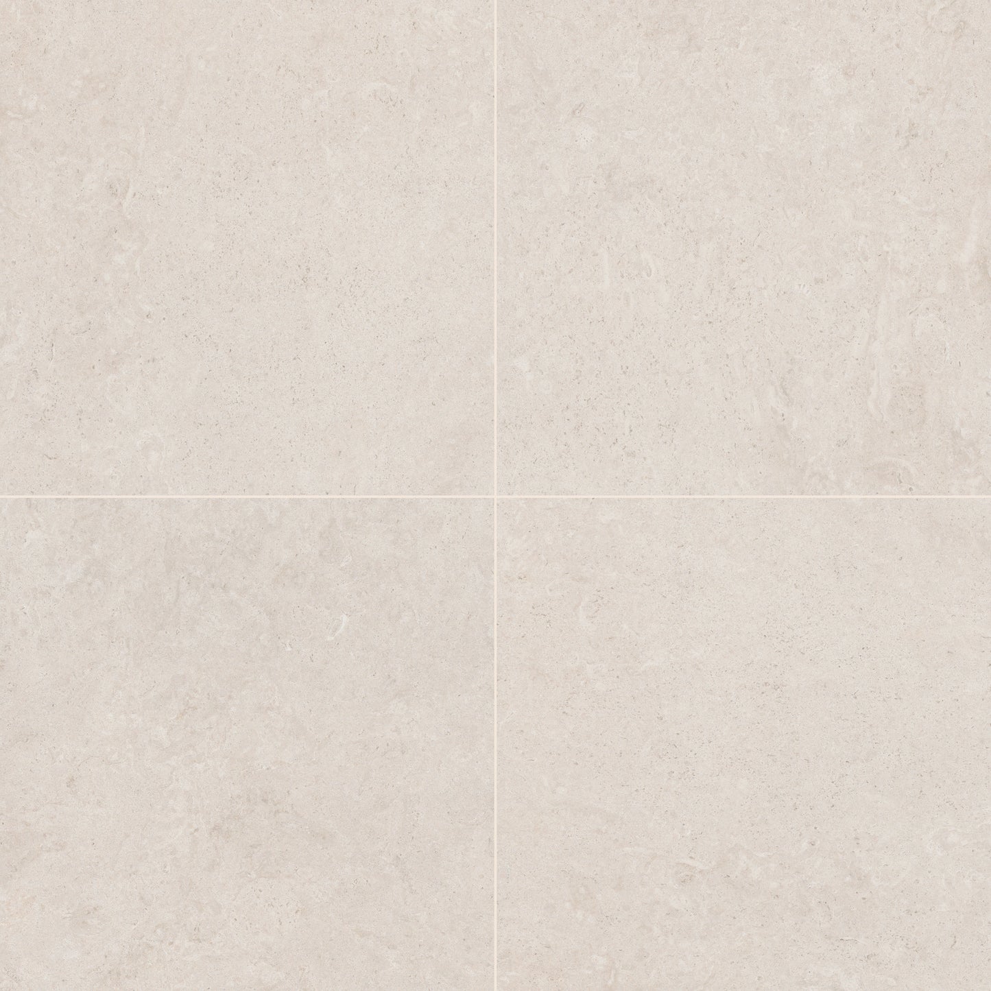 48x48 Girona Stone-Look Lapato Smooth Porcelain Tile White Warm