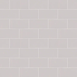 Light Gray - 3x6 Glaze Solid-Color Glossy Beveled Ceramic Tile