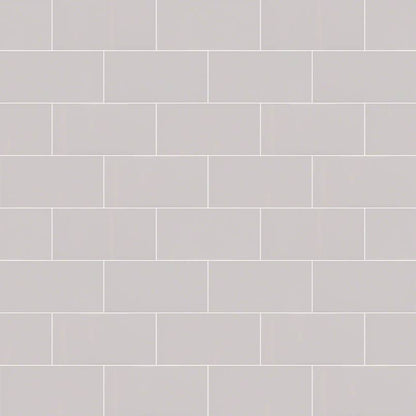 3x6 Glaze Solid-Color Glossy Beveled Ceramic Tile Light Gray