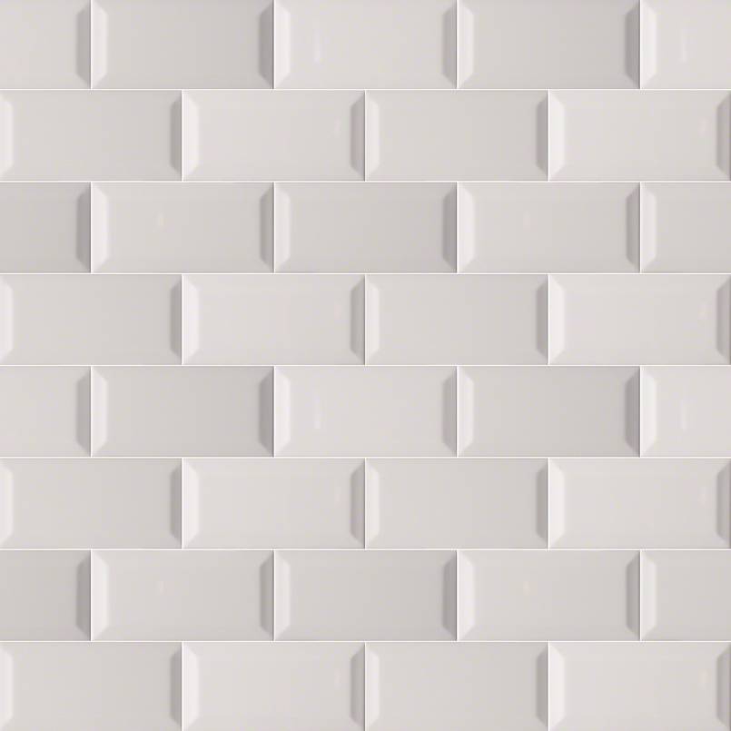 3x6 Glaze Solid-Color Glossy Smooth Ceramic Tile Light Gray