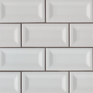 3x6 Glaze Solid-Color Glossy Inverted Beveled Ceramic Tile