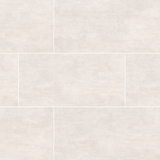 12x24 Gridscale Concrete-Look Matte Smooth Ceramic Tile Beige