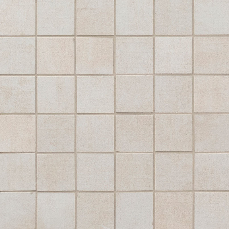 2x2 Gridscale Mosaic Concrete-Look Matte Smooth Ceramic Tile Beige