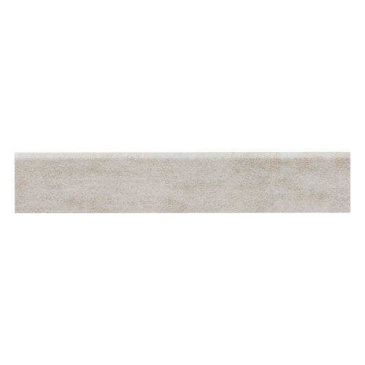 3x18 Gridscale Bullnose Concrete-Look Matte Smooth Ceramic Tile Beige