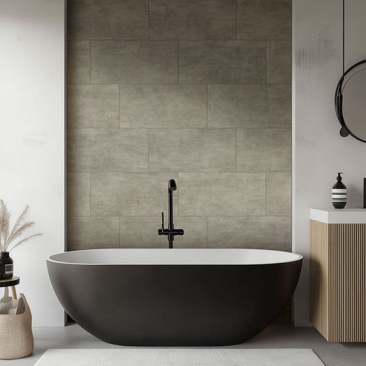 12x24 Gridscale Concrete-Look Matte Smooth Ceramic Tile