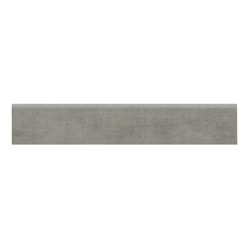 3x18 Gridscale Bullnose Concrete-Look Matte Smooth Ceramic Tile Gray Brown
