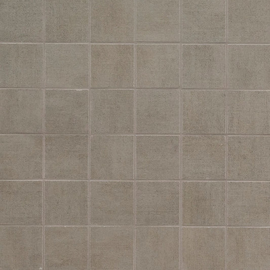 2x2 Gridscale Mosaic Concrete-Look Matte Smooth Ceramic Tile Gray