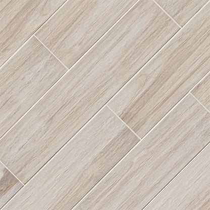 8x36 Havenwood Wood-Look Matte Smooth Ceramic Tile White Beige