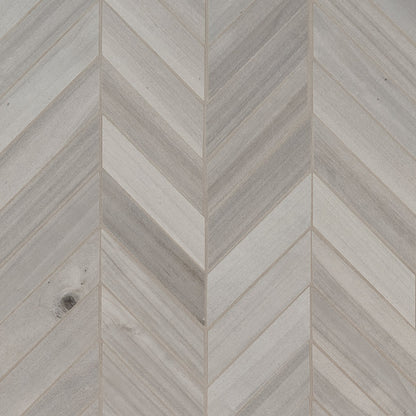 12x15 Havenwood Chevron Mosaic Wood-Look Matte Smooth Ceramic Tile Gray Beige