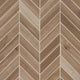 12x15 Havenwood Chevron Mosaic Wood-Look Matte Smooth Ceramic Tile Golden Brown