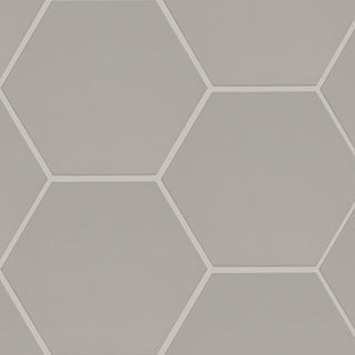 9x10 Hexley Hexagon Solid-Color Matte Smooth Ceramic Tile