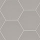 9x10 Hexley Hexagon Solid-Color Matte Smooth Ceramic Tile Light Grey